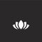 lotus flower icon. Filled lotus flower icon for website design and mobile, app development. lotus flower icon from filled sauna