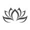 Lotus flower logo, Lotus flower icon, simple vector illustration