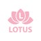 Lotus flower with monogram