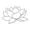 Lotus flower open bud. Lotus icon for invitations and cards, business cards