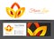 Lotus Flower Red and Yellow Yoga Corporate Logo and Business