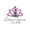 Lotus Flower, Woman Silhouette Yoga Logo Vector