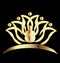 Lotus Gold Flower with Buddha Logo