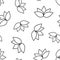 Lotus icon in flat style. Flower leaf vector illustration on white isolated background. Blossom plant seamless pattern business