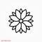 Lotus icon logo, illustration, vector sign symbol for design