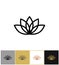 Lotus icon, lotos calm and harmony pictogram