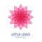 Lotus logo. Flat logo lotos. Flower logo. lotus symbol. Yoga  logotype.