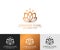 Lotus Logo. Flower icon abstract design  template business card. Lotus SPA icon. Logo for Spa, massage, beauty salon, yoga,