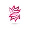 Lotus logo flower vector icon
