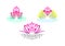 Lotus logo, woman yoga, beauty flower massage, pretty spa sense, reflection wellness, and natural relax concept design.