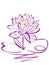 Lotus purple flower logo