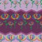 Lotus rainbow line chevron seamless pattern