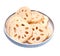 Lotus root slices in plate