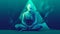 Lotus Serenity: Geometric Meditative Journey in Indigo and Emerald