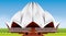 Lotus Temple Illustration