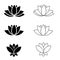 Lotus vector icon set. Harmony illustration sign collection. flower logo. yoga symbol.