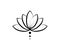 Lotus on a white background. Symbol. Vector