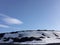 Ð¡louds over mountains in winter.