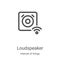 loudspeaker icon vector from internet of things collection. Thin line loudspeaker outline icon vector illustration. Linear symbol