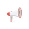 Loudspeaker or megaphone emergency alarm equipment icon vector isolated on white,