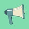 Loudspeaker or megaphone vector icon . Concept of promotion, advertising, communication.