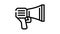 loudspeaker tool line icon animation
