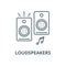 Loudspeakers vector line icon, linear concept, outline sign, symbol
