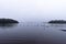 Lough Key foggy and flooded during winter