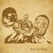 Louis Armstrong Digital Hand drawn Illustration