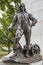 Louis HÃ©bert Monument in Quebec City in portrait view