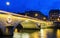 The Louis Philippe bridge at night,Paris,France.