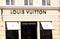 Louis Vuitton Logo sign panel on shop. Louis Vuitton is a famous high end fashion house manufacturer and luxury retail company fro