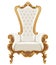 Louis XVI style chair with golden neoclassic ornaments