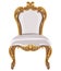 Louis XVI style chair with golden neoclassic ornaments