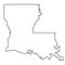 Louisiana map outline vector illustartion