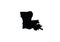 Louisiana outline map state shape USA America borders