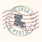 Louisiana Stamp Postal. Map Silhouette Seal. Passport Round Design. Vector Icon. Design Retro Travel.