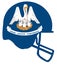 Louisiana State Flag Football Helmet