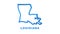 Louisiana state map outline animation. Motion graphics.