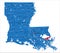 Louisiana state political map