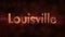 Louisville - shiny looping city name text animation