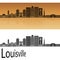 Louisville skyline in orange