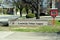 Louisville Urban League sidewalk sign on low wall