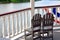 Lounge chairs on riverboat cruise