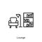 Lounge icon vector. lounge icon vector symbol illustration. Modern simple vector icon for your design.