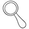 Loupe. Magnifying glass for observing small objects, organisms. Optical system. Vector illustration. Isolated.