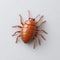 Louse 3D sticker  Emoji icon illustration, funny little animals, louse on a white background