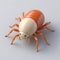 Louse 3D sticker  Emoji icon illustration, funny little animals, louse on a white background