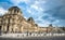 Louvre facade with glass triangle france big art museum October 29, 2019, Paris, France,