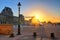 Louvre lantern sunset